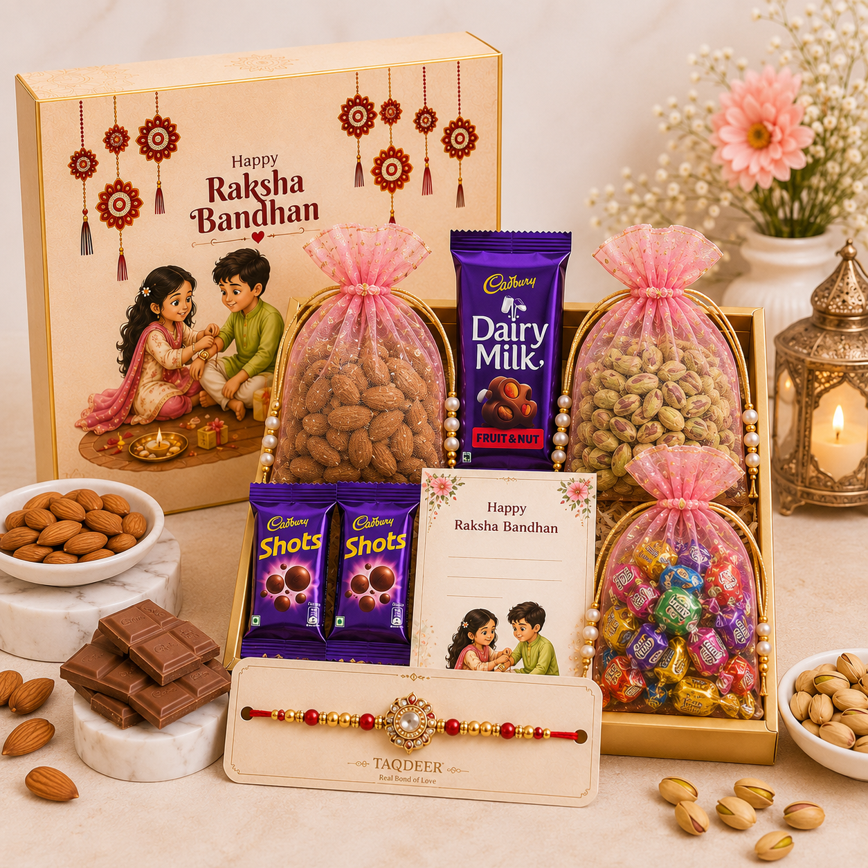 Classic Rakhi Hamper with 1 Rakhi
