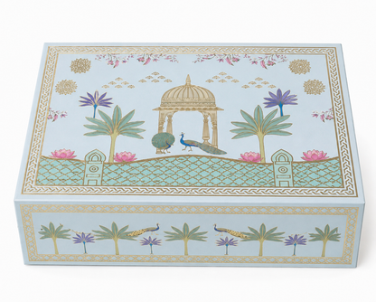 Royal Sapphire Pastel Hamper with 5 Rakhis