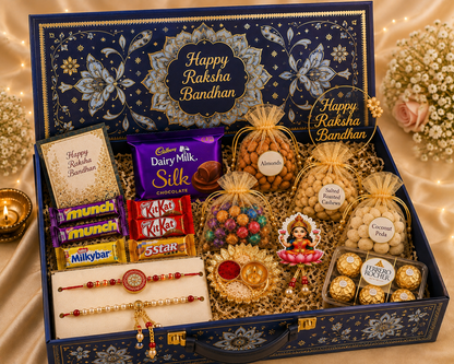 Bhai Bhabhi Luxury Hamper with 2 rakhi
