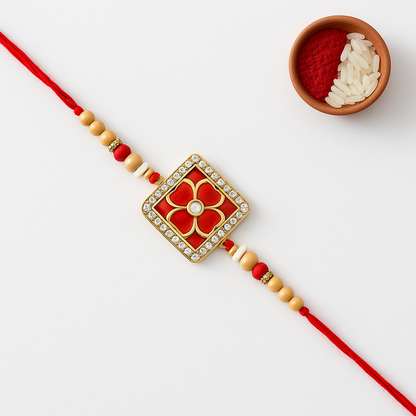 Rajwada Bhai Bhabhi Bracelet Rakhi Combo  |Family Pack