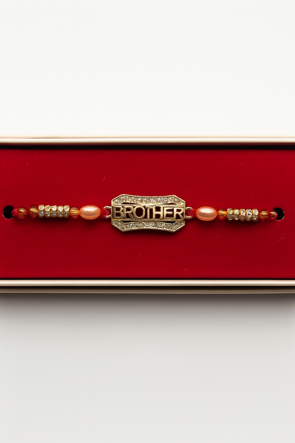 Brother Title Golden Rakhi Premium  |Bhai Rakhi