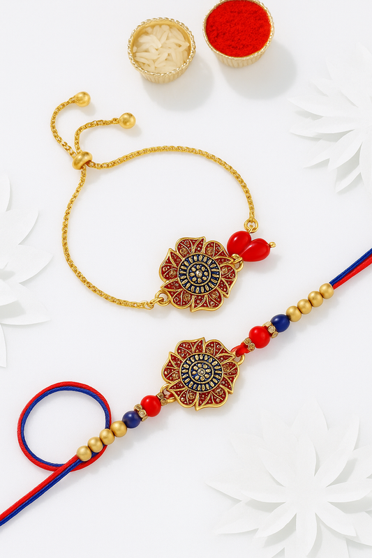 Royal Lotus Duo Bracelet Bhai Bhabhi  Set | Family Pack
