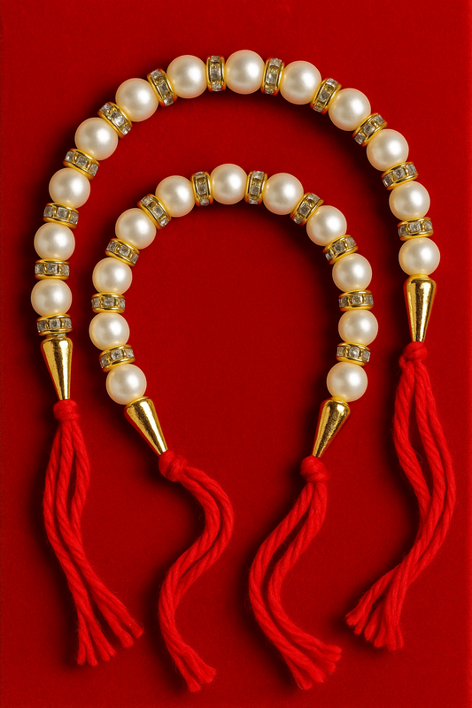 Bhabhi Kangna white beads