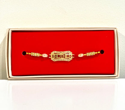 Brother Title Golden Rakhi Premium  |Bhai Rakhi