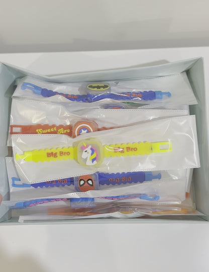 Led Cartoon Light Kids Rakhi